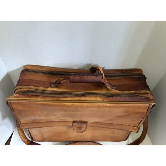 Vintage Hartmann Tan Leather Garment Bag (Rare) - Picture 5 of 16